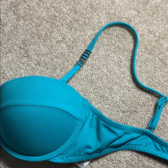 BCBGeneration blue removable straps bikini top - Picture 3 of 3